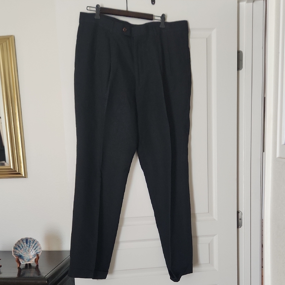 Black Dress Pants with Classic Straight-Leg Cut